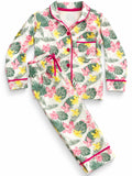 Tropical Blossom Pyjama Set – Pink & Green – CuddleBerry premium kidswear