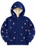 Mouse & Blooms Embroidered Hoodie – Navy – CuddleBerry premium kidswear